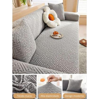 Imagem de Capa Para Sofá Estampada 1 2 3 e 4 Lugares Antiderrapante À Prova De Poeira Lavável