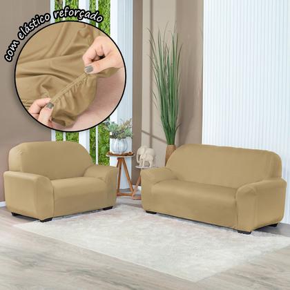 Imagem de Capa Para Sofá Lisa 2 E 3 Lugares Coladinha Malha Gel