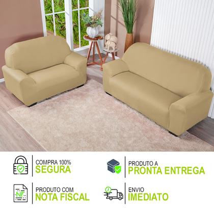 Imagem de Capa Para Sofá Lisa 2 E 3 Lugares Coladinha Malha Gel