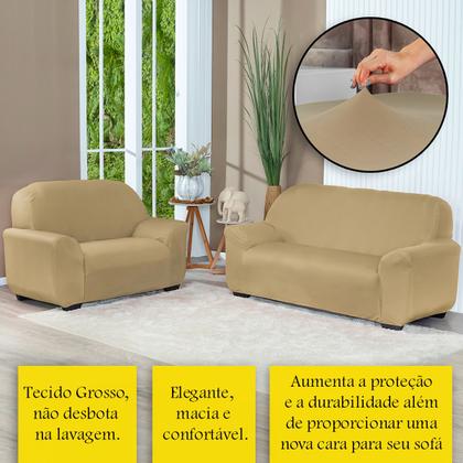 Imagem de Capa Para Sofá Lisa 2 E 3 Lugares Coladinha Malha Gel