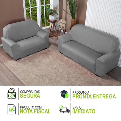 Imagem de Capa Para Sofá Lisa 2 E 3 Lugares Coladinha Malha Gel