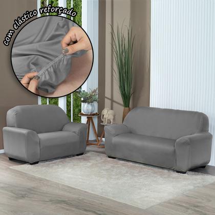 Imagem de Capa Para Sofá Lisa 2 E 3 Lugares Coladinha Malha Gel