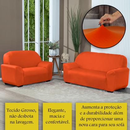 Imagem de Capa Para Sofá Lisa 2 E 3 Lugares Coladinha Malha Gel