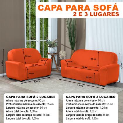 Imagem de Capa Para Sofá Lisa 2 E 3 Lugares Coladinha Malha Gel