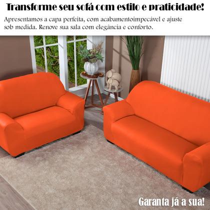 Imagem de Capa Para Sofá Lisa 2 E 3 Lugares Coladinha Malha Gel