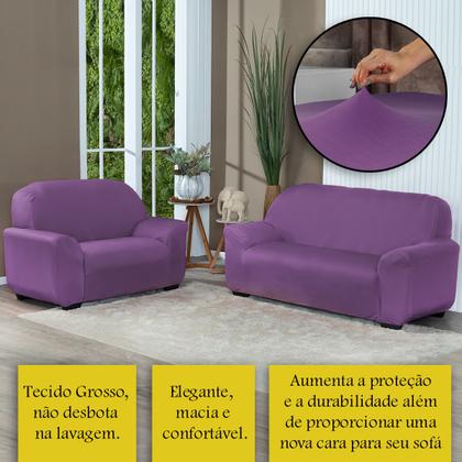 Imagem de Capa Para Sofá Lisa 2 E 3 Lugares Coladinha Malha Gel