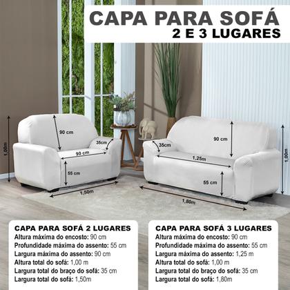 Imagem de Capa Para Sofá Lisa 2 E 3 Lugares Coladinha Malha Gel