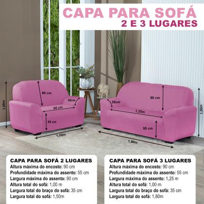 Imagem de Capa Para Sofá Lisa 2 E 3 Lugares Coladinha Malha Gel
