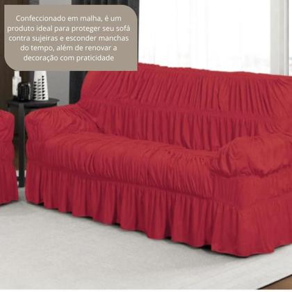 Imagem de Capa para Sofá Malha Classic 2 e 3 Lugares 16 Elásticos