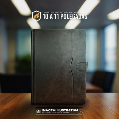 Imagem de Capa para Tablet - 10 a 11 Polegadas -  Couro Preta -Gshield