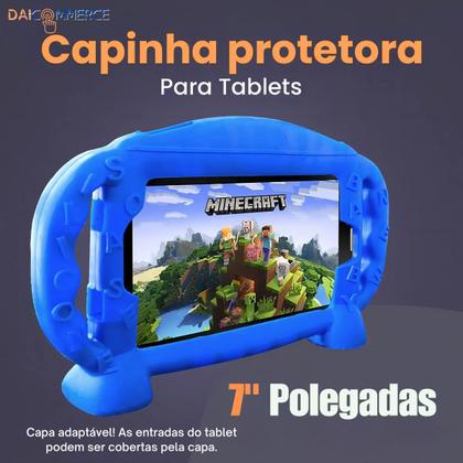 Imagem de Capa Para Tablet 7 Polegadas Infantil Multilaser Amazon Galaxy Cores Universal
