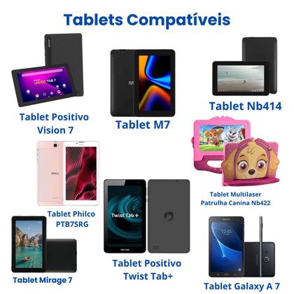 Imagem de Capa para Tablet 7 polegadas Universal Com Suporte e Fecho Elástico