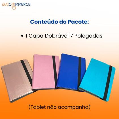 Imagem de Capa para Tablet 7 polegadas Universal Com Suporte e Fecho Elástico