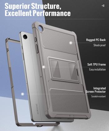 Imagem de Capa para tablet MoKo Galaxy Tab A9 Plus 11" 2023 Rugged Clay