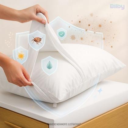 Imagem de Capa Para Travesseiro Antiacaro Super Soft Anti Ácaros Adulto - Alergoshop