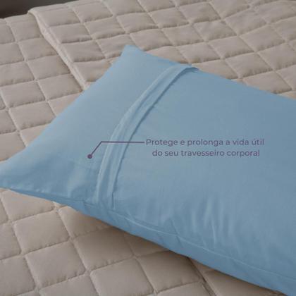 Imagem de Capa Para Travesseiro Fofuxão 1 Peça 1,46m x 46cm Percal 140 Fios Com Zíper