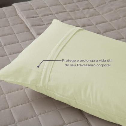 Imagem de Capa Para Travesseiro Fofuxão 1 Peça 1,46m x 46cm Percal 140 Fios Com Zíper
