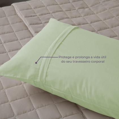 Imagem de Capa Para Travesseiro Fofuxão 1 Peça 1,46m x 46cm Percal 140 Fios Com Zíper