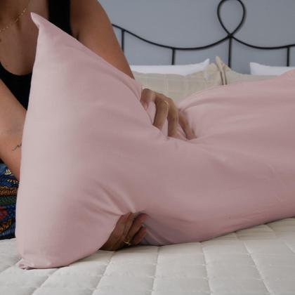 Imagem de Capa Para Travesseiro Fofuxão 1 Peça 1,46m x 46cm Percal 180 Fios Com Zíper