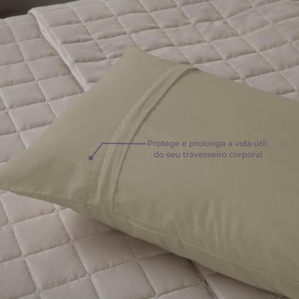 Imagem de Capa para Travesseiro Fofuxão Liso 1,46m x 46cm com Zíper Algodão