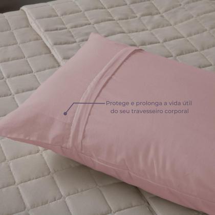 Imagem de Capa para Travesseiro Fofuxão Liso 1,46m x 46cm com Zíper Algodão