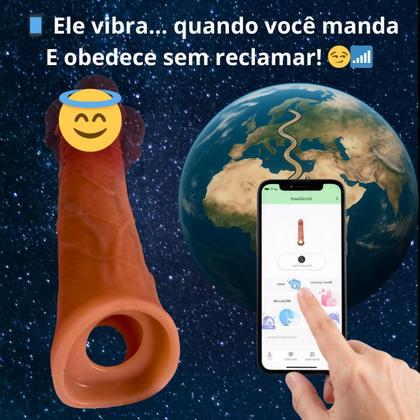 Imagem de Capa Peniana Com Vibrador À Distância Extensora Pinto Glande