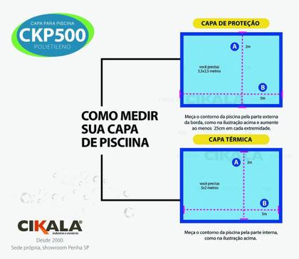 Imagem de Capa Piscina CKP500 7x3.5 Metros Polietileno + Kit Fixação