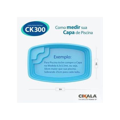 Imagem de Capa Piscina Translúcida CK300 3x2 Metros+Kit Instalação