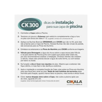 Imagem de Capa Piscina Translúcida CK300 3x2 Metros+Kit Instalação