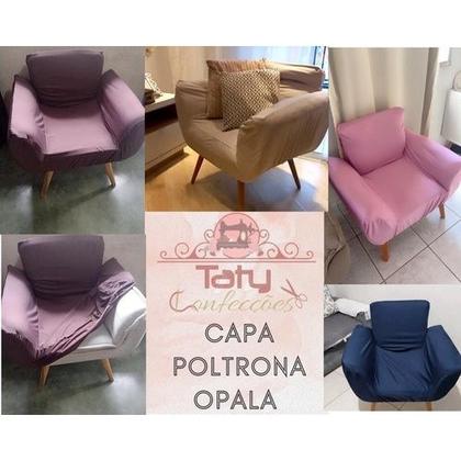 Imagem de Capa Poltrona Decorativa modelo Opala para sala, quarto e escritório