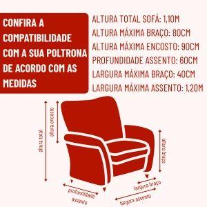 Imagem de Capa Poltrona Do Papai Sofá 1 Lugar Avulsa Lisa Coladinha Várias Cores