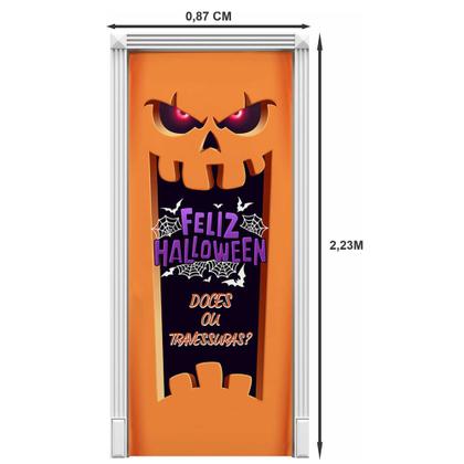 Imagem de Capa Porta Para Decoração Halloween Festa Tecido 0,87x2,23 Md2