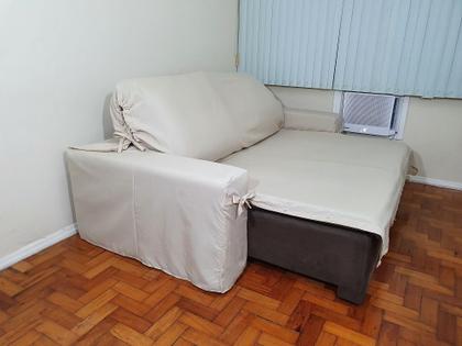 Imagem de Capa pra Sofá Retrátil e Reclinável de até 2,35m em Gorgurão com Laços Ajustáveis