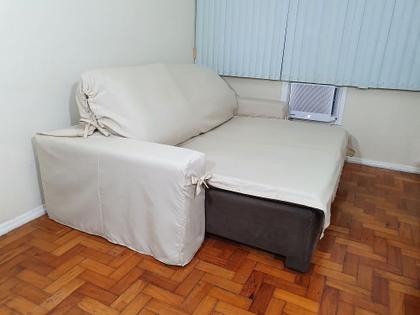 Imagem de Capa pra Sofá Retrátil e Reclinável de até 2,35m em Gorgurão com Laços Ajustáveis