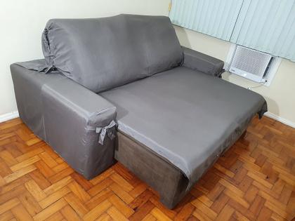 Imagem de Capa pra Sofá Retrátil e Reclinável de até 2,35m em Gorgurão com Laços Ajustáveis