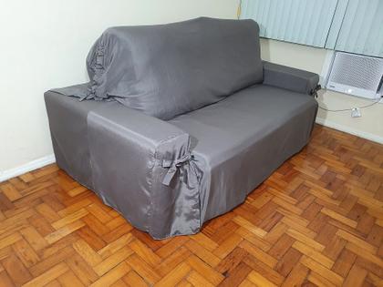 Imagem de Capa pra Sofá Retrátil e Reclinável de até 2,35m em Gorgurão com Laços Ajustáveis