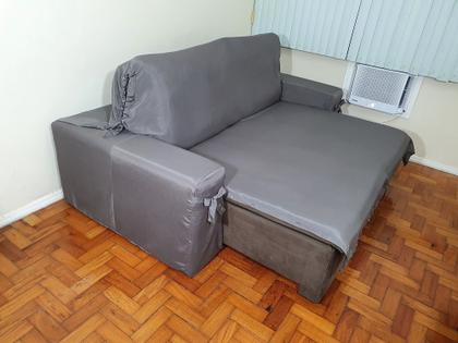 Imagem de Capa pra Sofá Retrátil e Reclinável de até 3,25m em Gorgurão com Laços Ajustáveis