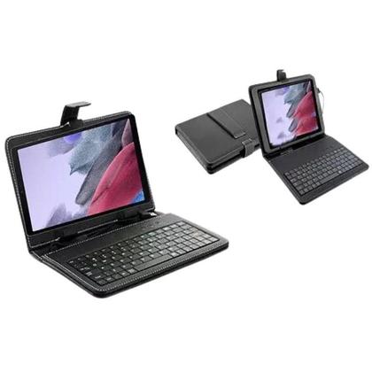 Imagem de Capa Preta com Teclado para Tablet Samsung A7 Lite 8.7 T220 T225 T290 T295 + Adaptador OTG