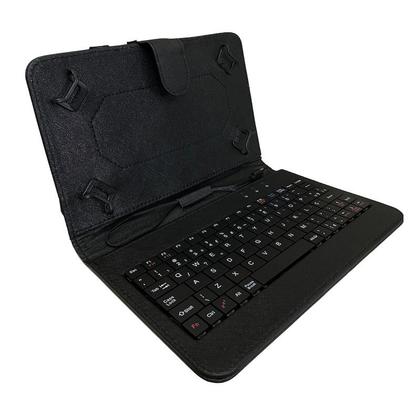 Imagem de Capa Preta com Teclado para Tablet Samsung A7 Lite 8.7 T220 T225 T290 T295 + Adaptador OTG