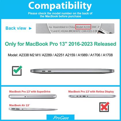 Imagem de Capa ProCase para MacBook Pro de 13 polegadas 2023 M2/M1 - preta