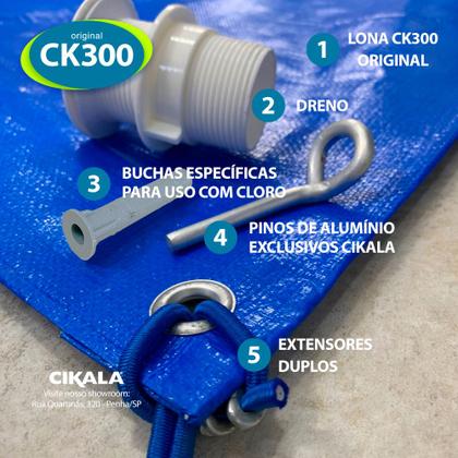 Imagem de Capa Proteção de Piscina 4x4 Metros CK300 Micras Polietileno Kit de Instalação Proteção contra Sujeira, Poeira e Folhas