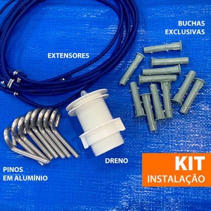 Imagem de Capa Proteção de Piscina 8x5 Metros CK300 Micras Polietileno Kit de Instalação Proteção contra Sujeira, Poeira e Folhas