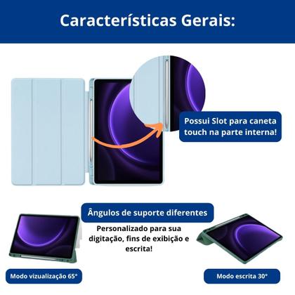 Imagem de Capa proteção silicone para Galaxy Tab S9 - S9 Fe + Película