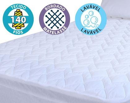 Imagem de Capa Protetor Colchão Solteiro 78x188 Impermeável 100% Algodão - BF Colchões