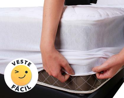 Imagem de Capa Protetor Colchão Solteiro 78x188 Impermeável 100% Algodão - BF Colchões