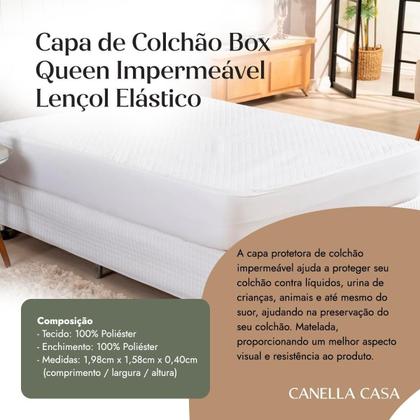Imagem de Capa Protetor de Colchão Box Solteiro Impermeável Elástico