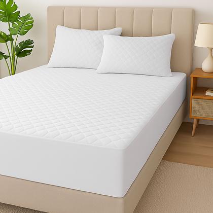 Imagem de Capa Protetor de Colchão Impermeavel 01 Peça Casal Padrão Box Matelado Com Elastico Silencioso Proteção