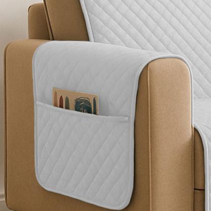 Imagem de Capa Protetor de Sofá 3 e 2 Lugares Retratil Reclinavel com Porta Objeto Lateral Decorativo