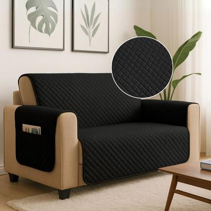 Imagem de Capa Protetor De Sofá Retrátil Reclinavel Para 3 Lugares Com Porta Objetos Lateral Conforto