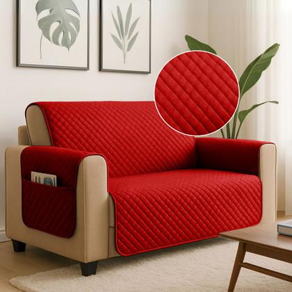 Imagem de Capa Protetor De Sofá Retrátil Reclinavel Para 3 Lugares Com Porta Objetos Lateral Conforto
